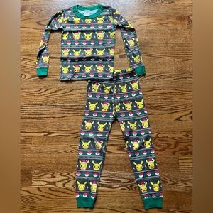 Hanna Andersson Pokemon holiday pjs, kids 6/7